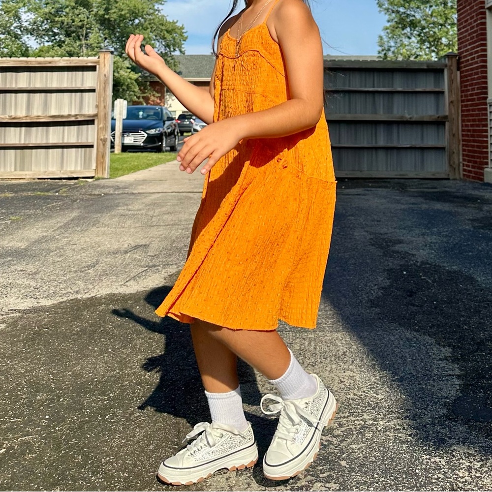 Zara Vibrant Orange Kids Dress